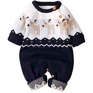 Geagodelia Barboteuse de Noël Bébé Garçon Fille Combinaiosn à Manches Longues Grenouillère Tricoté de Noël pour Bébé 0-18 Mois Vêtement Bébé de Noël (3-6 Mois, Bleu Foncé A) - Publicité Geagodelia Barboteuse de Noël Bébé Garçon Fille Combinaiosn à Manches Longues Grenouillère Tricoté de Noël pour Bébé 0-18 Mois Vêtement Bébé de Noël (3-6 Mois, Bleu Foncé A) - Publicité