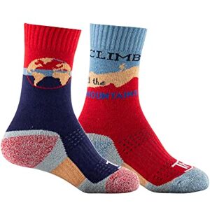 Thyo Lot de 2 paires de chaussettes rando en coton pour enfant couleur Rouge marine Pointure 33-35 - Publicité Thyo Lot de 2 paires de chaussettes rando en coton pour enfant couleur Rouge marine Pointure 33-35 - Publicité