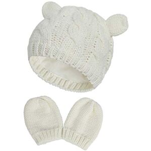 Yixda Ensemble bonnet et gants pour nouveau-né Bonnet tricoté pour bébé Blanc S - Publicité Yixda Ensemble bonnet et gants pour nouveau-né Bonnet tricoté pour bébé Blanc S - Publicité