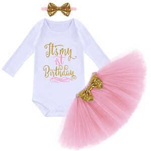FYMNSI Bébés filles 1er anniversaire Tutu Set Manche Longue Body Barboteuse + Jupe Tutu + Bandeau 1 An Fête Vêtements Premier Anniversaire Tenue de Soirée Cérémonie Robe Photographie 3 Pièces - Publicité FYMNSI Bébés filles 1er anniversaire Tutu Set Manche Longue Body Barboteuse + Jupe Tutu + Bandeau 1 An Fête Vêtements Premier Anniversaire Tenue de Soirée Cérémonie Robe Photographie 3 Pièces - Publicité
