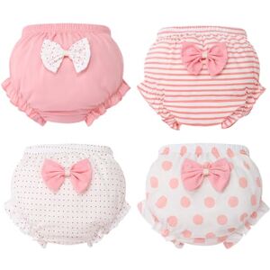 AOOPOO Lot de 4 Culotte Bébé Fille Coton Short Bloomer Couvre-Couche Mignon avec Nœud Papillon sous-vêtements Souple Pantalon Respirant Volants Slips Elastique pour Bébé Tout-Petit 6 Mois-3 Ans - Publicité AOOPOO Lot de 4 Culotte Bébé Fille Coton Short Bloomer Couvre-Couche Mignon avec Nœud Papillon sous-vêtements Souple Pantalon Respirant Volants Slips Elastique pour Bébé Tout-Petit 6 Mois-3 Ans - Publicité