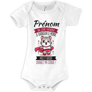 Planetee Body bébé garçon personnalisable mignon avec chaton Cadeau vêtement de naissance personnalisé pour nouveau né fille et garçon ou anniversaire 6 mois - Publicité Planetee Body bébé garçon personnalisable mignon avec chaton Cadeau vêtement de naissance personnalisé pour nouveau né fille et garçon ou anniversaire 6 mois - Publicité