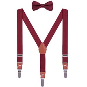 WANYING Enfants Garçon Fille 3 à 9 ans Bretelle Nœud Papillon 2 en 1 Ensemble, 3 Clips Y-forme élastiques Bretelles 2,5 * 75cm Rouge Bordeaux - Publicité WANYING Enfants Garçon Fille 3 à 9 ans Bretelle Nœud Papillon 2 en 1 Ensemble, 3 Clips Y-forme élastiques Bretelles 2,5 * 75cm Rouge Bordeaux - Publicité