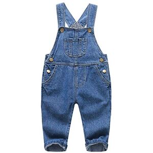 KIDSCOOL SPACE Salopette en jean pour bébé garçon et fille, vêtements de travail mignons en denim pour tout-petits, bleu clair, 12-18 mois - Publicité KIDSCOOL SPACE Salopette en jean pour bébé garçon et fille, vêtements de travail mignons en denim pour tout-petits, bleu clair, 12-18 mois - Publicité
