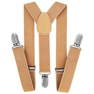 axy Bretelles en Y pour enfant garçon Largeur : 2,5 cm Avec 3 clips solides Combinables avec nœud papillon Couleurs unies HTK25-1, beige, 7-12 ans - Publicité axy Bretelles en Y pour enfant garçon Largeur : 2,5 cm Avec 3 clips solides Combinables avec nœud papillon Couleurs unies HTK25-1, beige, 7-12 ans - Publicité