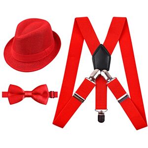 Alizeal Bretelles 2.5cm Largeur avec 5 Clips Boucle Réglable pour Enfants Fille Garçon-Rouge - Publicité Alizeal Bretelles 2.5cm Largeur avec 5 Clips Boucle Réglable pour Enfants Fille Garçon-Rouge - Publicité