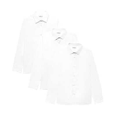 Marks & Spencer Lot de 3 Chemises Fille à Repassage Facile, idéales pour l’école (du 2 au 16 Ans) Blanc 9-10 Ans - Publicité Marks & Spencer Lot de 3 Chemises Fille à Repassage Facile, idéales pour l’école (du 2 au 16 Ans) Blanc 9-10 Ans - Publicité