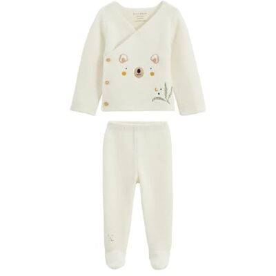 Petit Béguin Ensemble bébé Gilet et Pantalon avec Pieds en Tricot Mini Rêve - Publicité Petit Béguin Ensemble bébé Gilet et Pantalon avec Pieds en Tricot Mini Rêve - Publicité