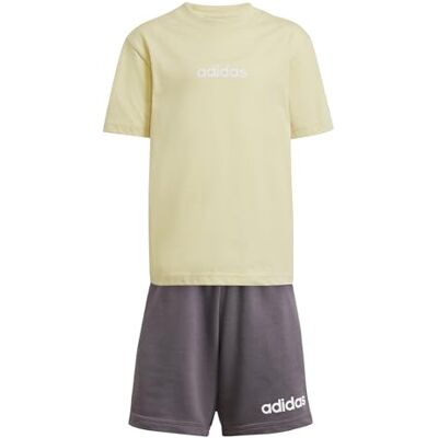 ADIDAS - LK LIN T-SET - Jaune poudre - Blanc - Survêtement - Publicité ADIDAS - LK LIN T-SET - Jaune poudre - Blanc - Survêtement - Publicité
