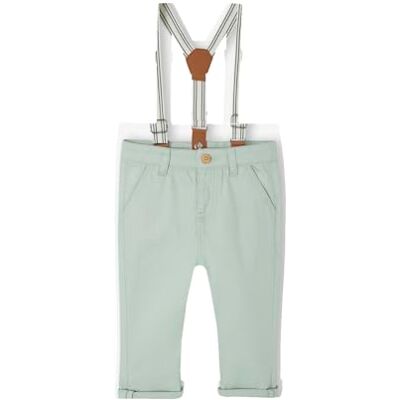 VERTBAUDET Pantalon bébé à Bretelles Amovibles Vert Sauge 9M(71CM) - Publicité VERTBAUDET Pantalon bébé à Bretelles Amovibles Vert Sauge 9M(71CM) - Publicité
