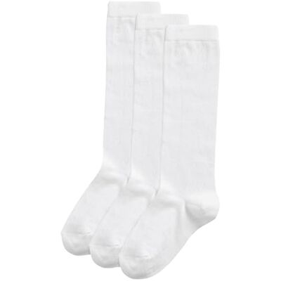 NEXT Fille Lot de trois paires de chaussettes hauteur genoux blanches (Fille) Blanc UK 12.5-3.5 - Publicité NEXT Fille Lot de trois paires de chaussettes hauteur genoux blanches (Fille) Blanc UK 12.5-3.5 - Publicité