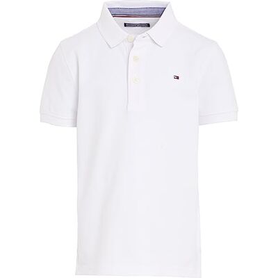 Tommy Hilfiger Polo Manches Courtes Garçon en Coton Biologique, Blanc (Bright White), 14 Ans - Publicité Tommy Hilfiger Polo Manches Courtes Garçon en Coton Biologique, Blanc (Bright White), 14 Ans - Publicité