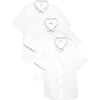 Marks & Spencer Lot de 3 Chemises garçons Coupe cintrée Repassage Facile, idéales pour l’école (du 2 au 16 Ans) Blanc 6-7 Ans - Publicité Marks & Spencer Lot de 3 Chemises garçons Coupe cintrée Repassage Facile, idéales pour l’école (du 2 au 16 Ans) Blanc 6-7 Ans - Publicité