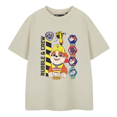 Paw Patrol T-Shirt à Manches Courtes Beige pour garçon T-Shirt Graphique Rubble & Crew pour Enfants Décombres & Crew Personnage Imprimer Vêtements de Dessins animés pour Enfants - Publicité Paw Patrol T-Shirt à Manches Courtes Beige pour garçon T-Shirt Graphique Rubble & Crew pour Enfants Décombres & Crew Personnage Imprimer Vêtements de Dessins animés pour Enfants - Publicité