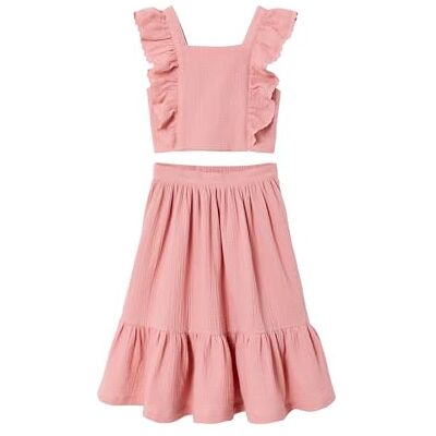 VERTBAUDET Ensemble Fille cérémonie Blouse Jupe à Volant Blush 4A - Publicité VERTBAUDET Ensemble Fille cérémonie Blouse Jupe à Volant Blush 4A - Publicité
