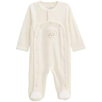Petit Béguin Pyjama bébé en velours ouverture pont Câlins - Publicité Petit Béguin Pyjama bébé en velours ouverture pont Câlins - Publicité