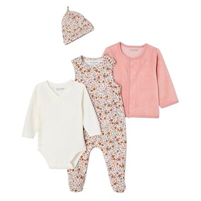 VERTBAUDET Ensemble Naissance Body Salopette Bonnet Gilet rose 6M(67CM) - Publicité VERTBAUDET Ensemble Naissance Body Salopette Bonnet Gilet rose 6M(67CM) - Publicité