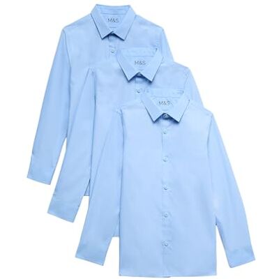 Marks & Spencer Lot de 3 Chemises garçon Coupe Slim Repassage Facile, idéales pour l’école (du 2 au 16 Ans) 11-12 Ans - Publicité Marks & Spencer Lot de 3 Chemises garçon Coupe Slim Repassage Facile, idéales pour l’école (du 2 au 16 Ans) 11-12 Ans - Publicité