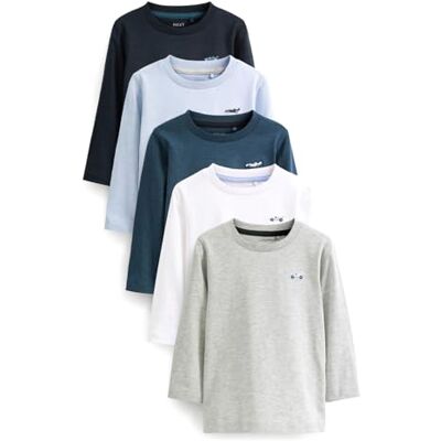 NEXT - T-shirts à manches longues - Coton 100% - Lot de 5 - T-Shirts - Publicité NEXT - T-shirts à manches longues - Coton 100% - Lot de 5 - T-Shirts - Publicité
