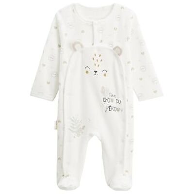 Petit Béguin Pyjama bébé en velours ouverture pont Mon Petit Chou du Pérou - Publicité Petit Béguin Pyjama bébé en velours ouverture pont Mon Petit Chou du Pérou - Publicité