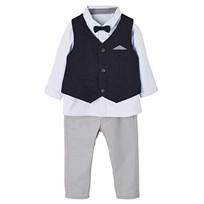 VERTBAUDET Ensemble 4 Pièces Bébé Garçon Cérémonie Gilet Encre 9M(71CM) - Publicité VERTBAUDET Ensemble 4 Pièces Bébé Garçon Cérémonie Gilet Encre 9M(71CM) - Publicité
