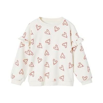 VERTBAUDET Sweat Fille Noël Coeurs Pailletés - Publicité VERTBAUDET Sweat Fille Noël Coeurs Pailletés - Publicité