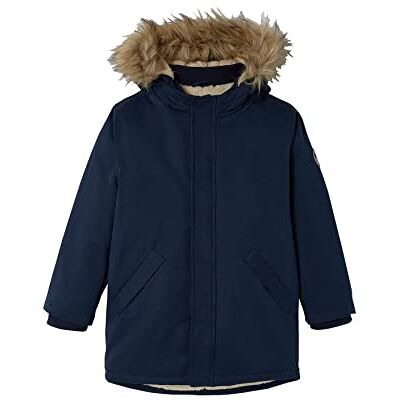 VERTBAUDET Parka à Capuche Doublée Sherpa Garçon navy 5A - Publicité VERTBAUDET Parka à Capuche Doublée Sherpa Garçon navy 5A - Publicité