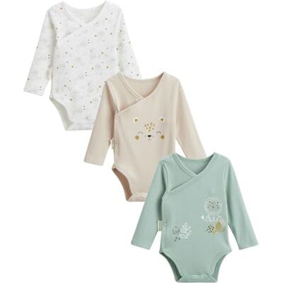 Petit Béguin Lot de 3 Bodies bébé côtelés Manches Longues Ouverture croisée Kenya - Publicité Petit Béguin Lot de 3 Bodies bébé côtelés Manches Longues Ouverture croisée Kenya - Publicité