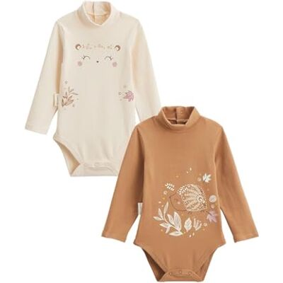 Petit Béguin Lot de 2 Bodies bébé col roulé Manches Longues Chincha - Publicité Petit Béguin Lot de 2 Bodies bébé col roulé Manches Longues Chincha - Publicité