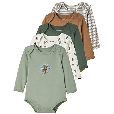 VERTBAUDET Lot de 5 Bodies Manches Longues Bébé Emmanchure US - Publicité VERTBAUDET Lot de 5 Bodies Manches Longues Bébé Emmanchure US - Publicité