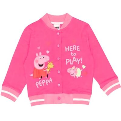 Peppa Pig Veste Fille Blouson Enfant Bomber Rose Veste Légère Coupe Baseball Manteau Enfant 4-5 Ans - Publicité Peppa Pig Veste Fille Blouson Enfant Bomber Rose Veste Légère Coupe Baseball Manteau Enfant 4-5 Ans - Publicité