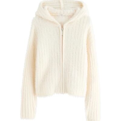 NEXT Fille Sweat à Capuche Duveteux zippé Écru 3 Ans - Publicité NEXT Fille Sweat à Capuche Duveteux zippé Écru 3 Ans - Publicité