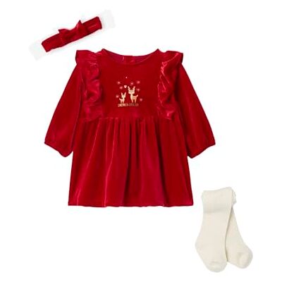 VERTBAUDET Ensemble Naissance 3 Pièces Noël Robe Bandeau - Publicité VERTBAUDET Ensemble Naissance 3 Pièces Noël Robe Bandeau - Publicité