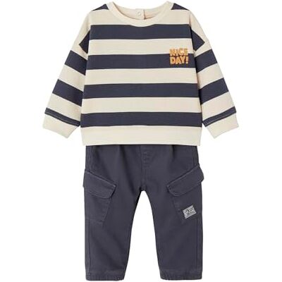 VERTBAUDET Ensemble Sweat Rayé Pantalon Battle Bébé Garçon Bleu Ardoise 6M(67CM) - Publicité VERTBAUDET Ensemble Sweat Rayé Pantalon Battle Bébé Garçon Bleu Ardoise 6M(67CM) - Publicité