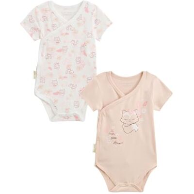 Petit Béguin Lot de 2 Bodies bébé Manches Courtes Ouverture croisée Louison - Publicité Petit Béguin Lot de 2 Bodies bébé Manches Courtes Ouverture croisée Louison - Publicité