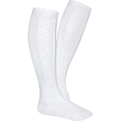 Weri Spezials Chaussettes de costume traditionnel Oktoberfest en coton pour enfants et femmes, Blanc., 35-38 - Publicité Weri Spezials Chaussettes de costume traditionnel Oktoberfest en coton pour enfants et femmes, Blanc., 35-38 - Publicité