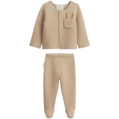 Petit Béguin Ensemble Gilet et Pantalon avec Pieds bébé en Tricot Hello Baby - Publicité Petit Béguin Ensemble Gilet et Pantalon avec Pieds bébé en Tricot Hello Baby - Publicité