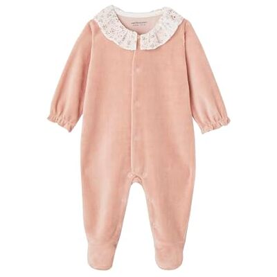 VERTBAUDET Pyjama Bébé Fille Velours Collerette Imprimée - Publicité VERTBAUDET Pyjama Bébé Fille Velours Collerette Imprimée - Publicité
