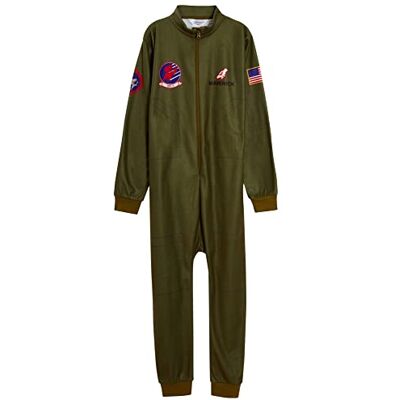 Top Gun: Maverick Top Gun Combinaison en polaire officielle Maverick Tom Cruise pour garçons et adolescents Costume de pilote de combat Vert, Vert, 13 ans - Publicité Top Gun: Maverick Top Gun Combinaison en polaire officielle Maverick Tom Cruise pour garçons et adolescents Costume de pilote de combat Vert, Vert, 13 ans - Publicité
