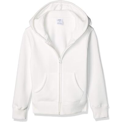 Amazon Essentials Sweatshirts à Capuche en Polaire avec Fermeture Éclair Fille, Blanc, 6-7 Ans - Publicité Amazon Essentials Sweatshirts à Capuche en Polaire avec Fermeture Éclair Fille, Blanc, 6-7 Ans - Publicité