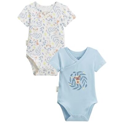 Petit Béguin Lot de 2 Bodies bébé Manches Courtes Ouverture croisée Zeste d'amour - Publicité Petit Béguin Lot de 2 Bodies bébé Manches Courtes Ouverture croisée Zeste d'amour - Publicité