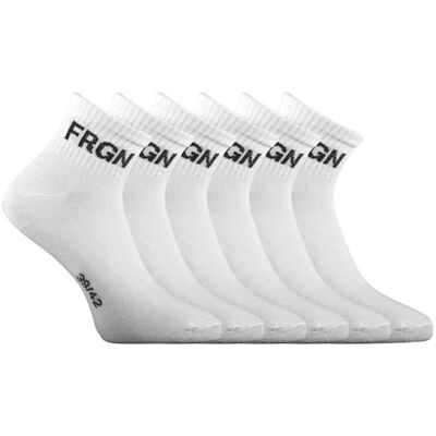 FREEGUN Lot de 6 paires de chaussettes quarter enfant modèle FRGN blanc - Publicité FREEGUN Lot de 6 paires de chaussettes quarter enfant modèle FRGN blanc - Publicité