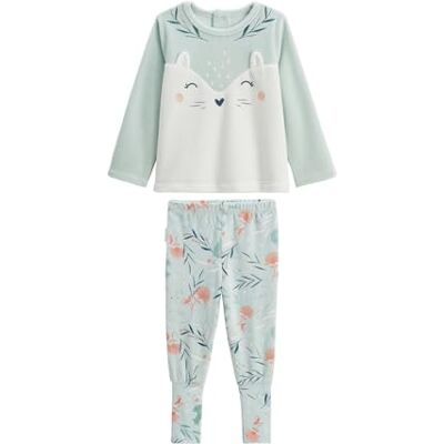 Petit Béguin Pyjama Enfant 2 pièces en Velours à Pieds Retroussables Dina - Publicité Petit Béguin Pyjama Enfant 2 pièces en Velours à Pieds Retroussables Dina - Publicité