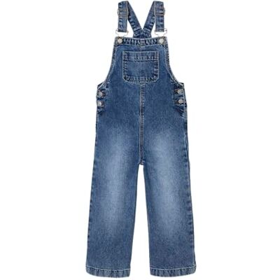 VERTBAUDET Salopette Fille Large en Denim Coton Fleurs - Publicité VERTBAUDET Salopette Fille Large en Denim Coton Fleurs - Publicité