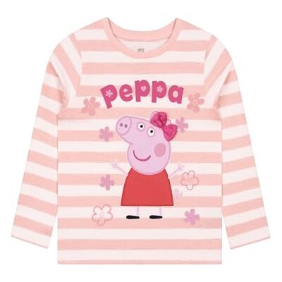 Peppa Pig Tee Shirt Manches Longues Enfant avec Nœud 3D, Adorable T Shirt Fille, Vetement Fille, 7-8 Ans - Publicité Peppa Pig Tee Shirt Manches Longues Enfant avec Nœud 3D, Adorable T Shirt Fille, Vetement Fille, 7-8 Ans - Publicité