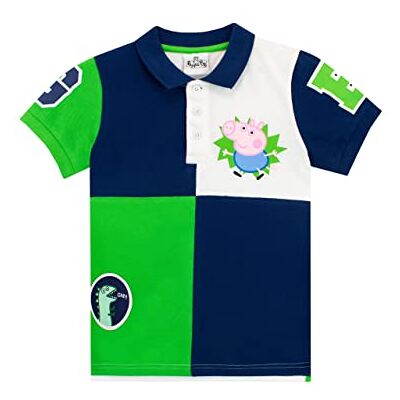 Peppa Pig Polo Shirt George Pig pour Garçons Polo Shirt à Manches Courtes pour Enfants - Publicité Peppa Pig Polo Shirt George Pig pour Garçons Polo Shirt à Manches Courtes pour Enfants - Publicité