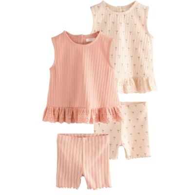 NEXT Fille Ensemble débardeur et short, lot de 2 Coupe standard, 100 % coton - Publicité NEXT Fille Ensemble débardeur et short, lot de 2 Coupe standard, 100 % coton - Publicité