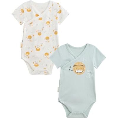 Petit Béguin Lot de 2 Bodies bébé Manches Courtes Ouverture croisée Elio - Publicité Petit Béguin Lot de 2 Bodies bébé Manches Courtes Ouverture croisée Elio - Publicité
