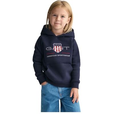 GANT Archive Shield Raglan Hoodie Sweatshirt à Capuche, Evening Blue, 98-104 Enfant Unisexe - Publicité GANT Archive Shield Raglan Hoodie Sweatshirt à Capuche, Evening Blue, 98-104 Enfant Unisexe - Publicité