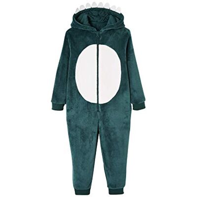 VERTBAUDET Surpyjama Dinosaure À Capuche Vert foncé 14A - Publicité VERTBAUDET Surpyjama Dinosaure À Capuche Vert foncé 14A - Publicité